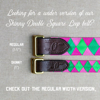 READY TO SHIP Skinny Double Square Loop Belt