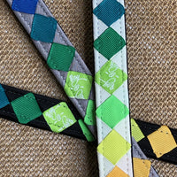 Boy O Boy Bridleworks Proud Rainbow Polo Finish Browband Closeup