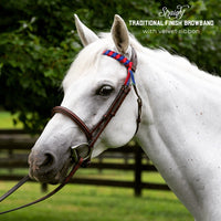 Boy O Boy Bridleworks Velvet Straight Traditional Finish Browband