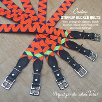 Boy O Boy Bridleworks Custom Stirrup Buckle Belts in Barn Colors