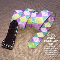 Boy O Boy Custom Skinny Double Square Loop Belt with Dealbreaker Wide Weave Pattern