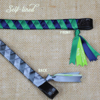 Boy O Boy Bridleworks Ready-to-Ship Haymarket Satin Traditional Finish BrowbandSelf-Lined