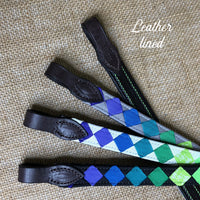 Boy O Boy Bridleworks Proud Rainbow Polo Finish Browband Leather Lining