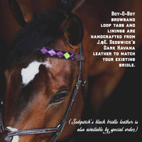 Ready-to-Ship CLASSIC SATIN & VELVET Polo Finish Browbands